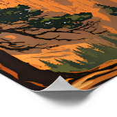 キングスキャニオン国立公園ヴィンテージ旅行ポスター ポスター (角)