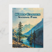 キングスキャニオン国立公園 カリフォルニア州 ヴィンテージカード (正面/裏面)