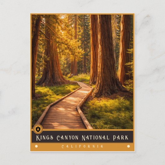 キングスキャニオン国立公園 | ビンテージ ポストカード (正面)