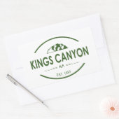 キングスキャニオン国立公園 長方形シール (封筒)