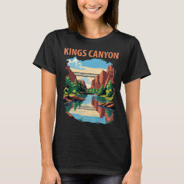 キングスキャニオン川渓谷レトロトラベル Tシャツ