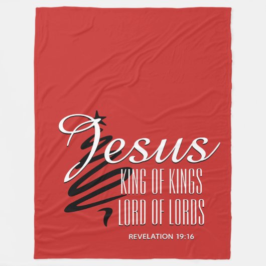 キングスクリスマスクリスチャン聖なる書物、 経典 フリースブランケット (正面)