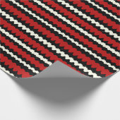 キングスストライプネーク赤黒白スネークスキン ラッピングペーパー (角)