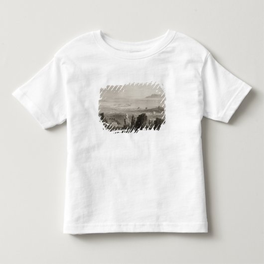 キングスタウンの石切り場からのダブリン湾 トドラーTシャツ (正面)