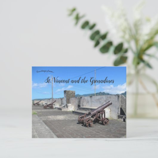 キングスタウンセントビンセント付近の砦シャーロット ポストカード (スタンド正面)