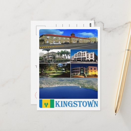キングスタウン – セントビンセントおよびグレナディーン – ポストカード (正面/裏面インサイチュ)