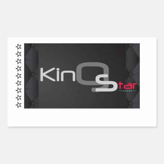 キングスター 長方形シール (正面)