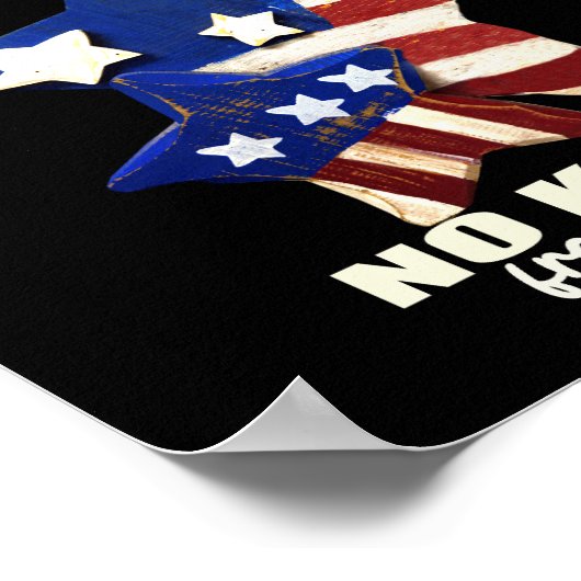 キングスデモクラシー赤白と青の星 ポスター (角)