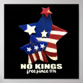 キングスデモクラシー赤白と青の星 ポスター (正面)