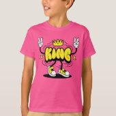キングストリートスタイルの落書きクラウン Tシャツ (正面)