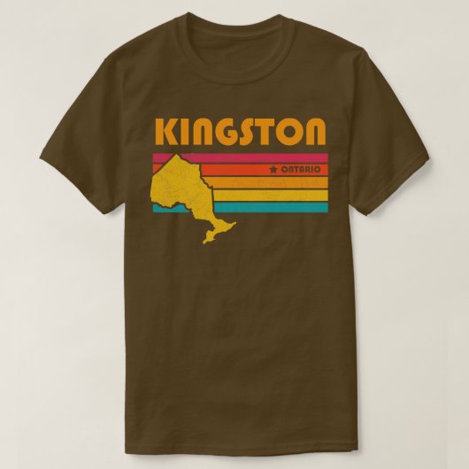 キングストンオンタリオカナダヴィンテージ動揺して土産 Tシャツ (デザイン正面)