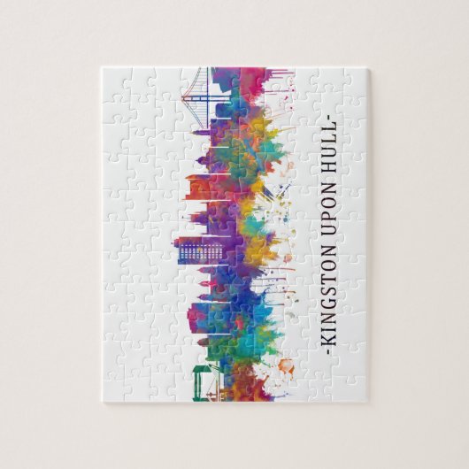キングストンオンハルイングランドスカイライン ジグソーパズル (縦)