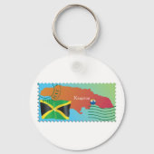 キングストンジャマイカの地図と国旗 キーホルダー (裏面)