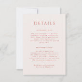 キングストンポタ結婚イト詳細カード 招待状 (正面)