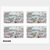 キングストンマーケットサリー 長方形シール (シート)