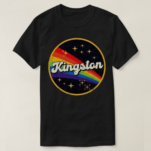 キングストンレインボーイン宇宙ヴィンテージグランゲスタイル Tシャツ (デザイン正面)