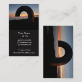 キングストン湖、オンタリオの夕日。 名刺 (正面/裏面)