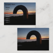 キングストン湖、オンタリオの夕日。 名刺 (正面/裏面)