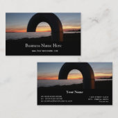 キングストン湖、オンタリオの夕日。 名刺 (正面/裏面)