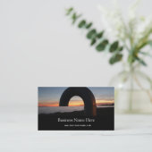 キングストン湖、オンタリオの夕日。 名刺 (スタンド正面)