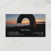 キングストン湖、オンタリオの夕日。 名刺 (裏面)