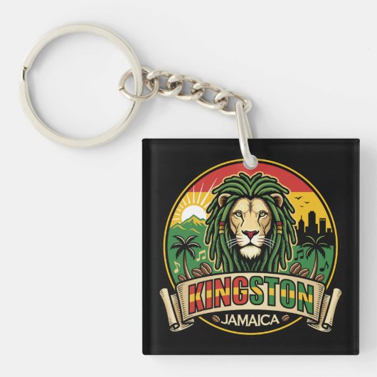 キングストン ジャマイカ島 カリブ海 キーホルダー (正面)