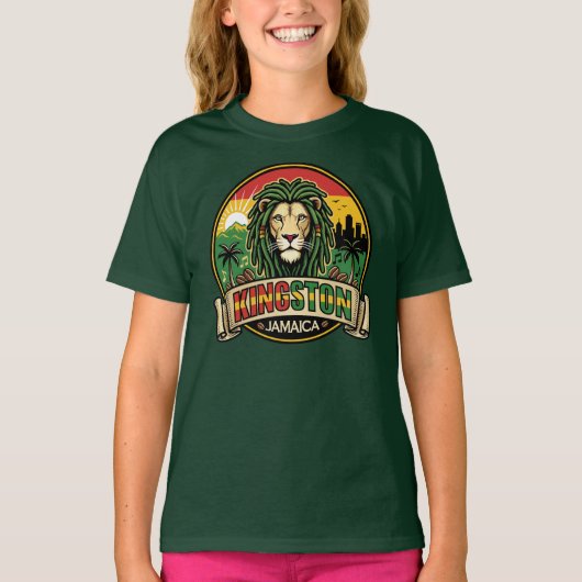 キングストン ジャマイカ島 カリブ海 Tシャツ (正面)