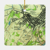 キングストンNYヴィンテージマップ セラミックオーナメント (裏面)