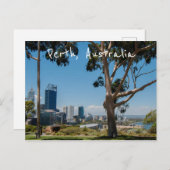 キングスパークから見たパースのスカイライン ポストカード (正面/裏面)