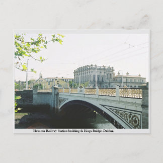 キングスブリッジダブリンのヒューストン鉄道駅 ポストカード