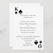 キングス&クイーンズ結婚式招待状(スペード) 招待状 (正面/裏面)