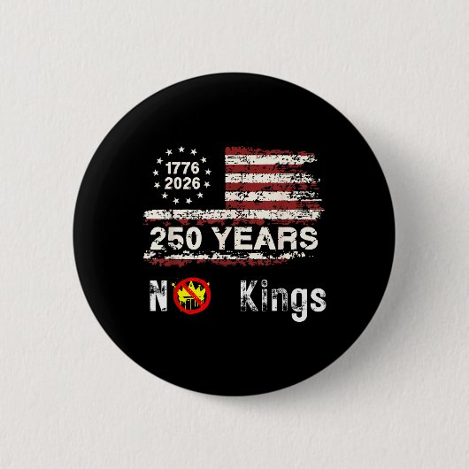 キングス 250年 アメリカ独立記念日 フリーダム 缶バッジ (正面)