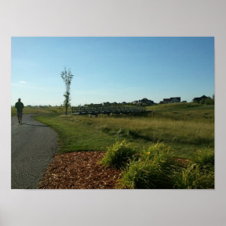 キングズウォークゴルフコース9の正面にブリッジ ポスター