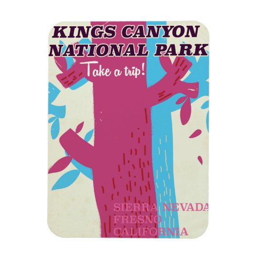 キングズキャニオン国立公園 カリフォルニア ポスター マグネット (縦)