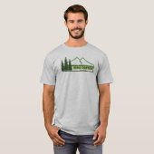 キングズキャニオン国立公園 グリーンストライプ Tシャツ (正面フル)