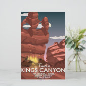 キングズキャニオン シエラネバダ トラベルポスター 便箋 (スタンド正面)