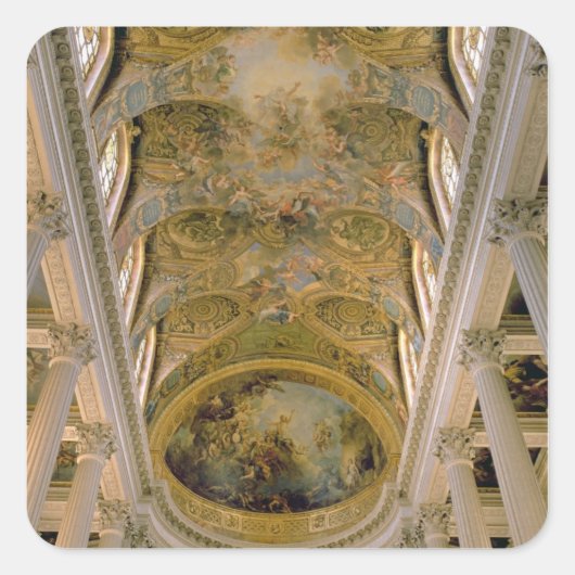 キングズギャラリーとアーチ型の天井の吹き出しのビュー スクエアシール (正面)