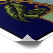 キングタットブランドレモンのクレートラベル ポスター (角)