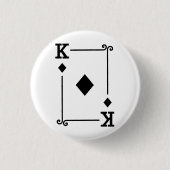 キングダイアモンズカードコスチュームトランプキング 缶バッジ (正面)