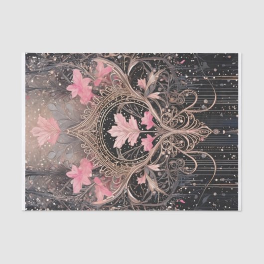 キングダムピンク&ブラックアールデコ 薄葉紙 (正面)