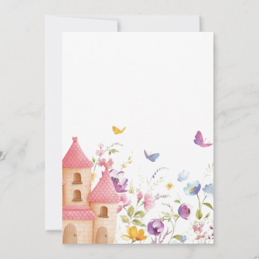 キングダムフェアリーテーマガールズ1st誕生日 招待状 (裏面)