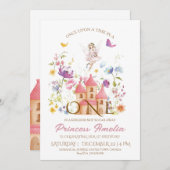 キングダムフェアリーテーマガールズ1st誕生日 招待状 (正面/裏面)