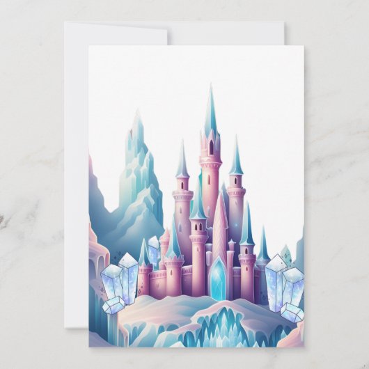 キングダム凍ってい城プリンセス誕生日パーティー 招待状 (裏面)