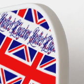 キングダム統一されたおよび素晴らしイギリス国旗のタイル名 ピックルボールラケット (左詳細)