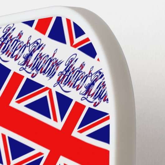 キングダム統一されたおよび素晴らしイギリス国旗のタイル名 ピックルボールラケット (左詳細)
