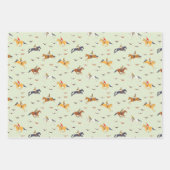 キングダム統一されたキツネ狩り馬ライダーのパターン ラッピングペーパーシート (正面2)