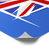 キングダム統一されたブラシ国旗 ポスター (角)