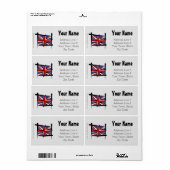 キングダム統一されたブラシ国旗 ラベル (フルシート)