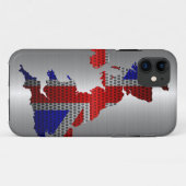 キングダム統一された国旗とマップ用鋼製穴 Case-Mate iPhoneケース (裏面(横))