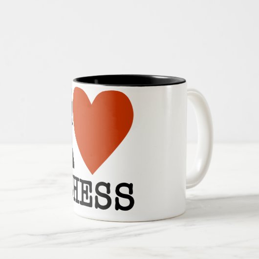 キングチェスピースIハートチェスコーヒーマグ ツートーンマグカップ (正面右)